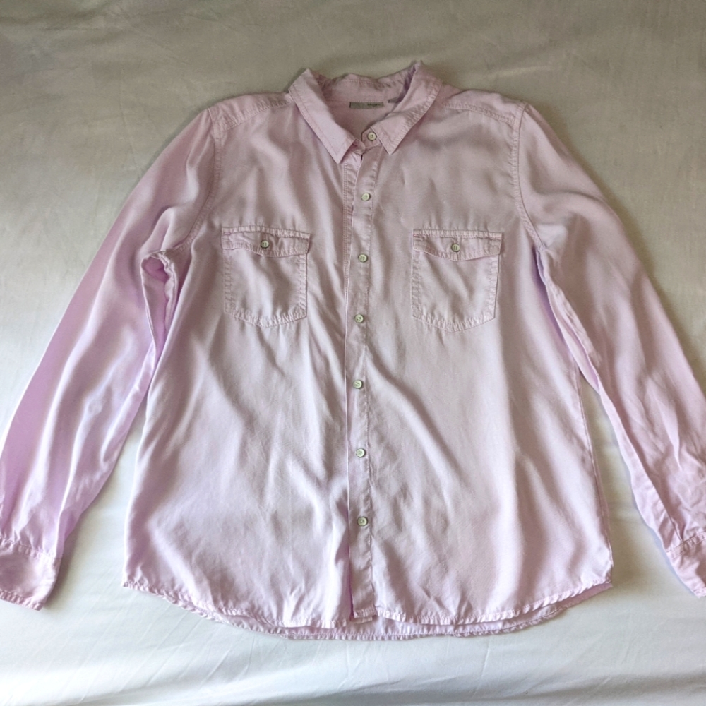 Halogen Pink Long Sleeve Button Down Shirt